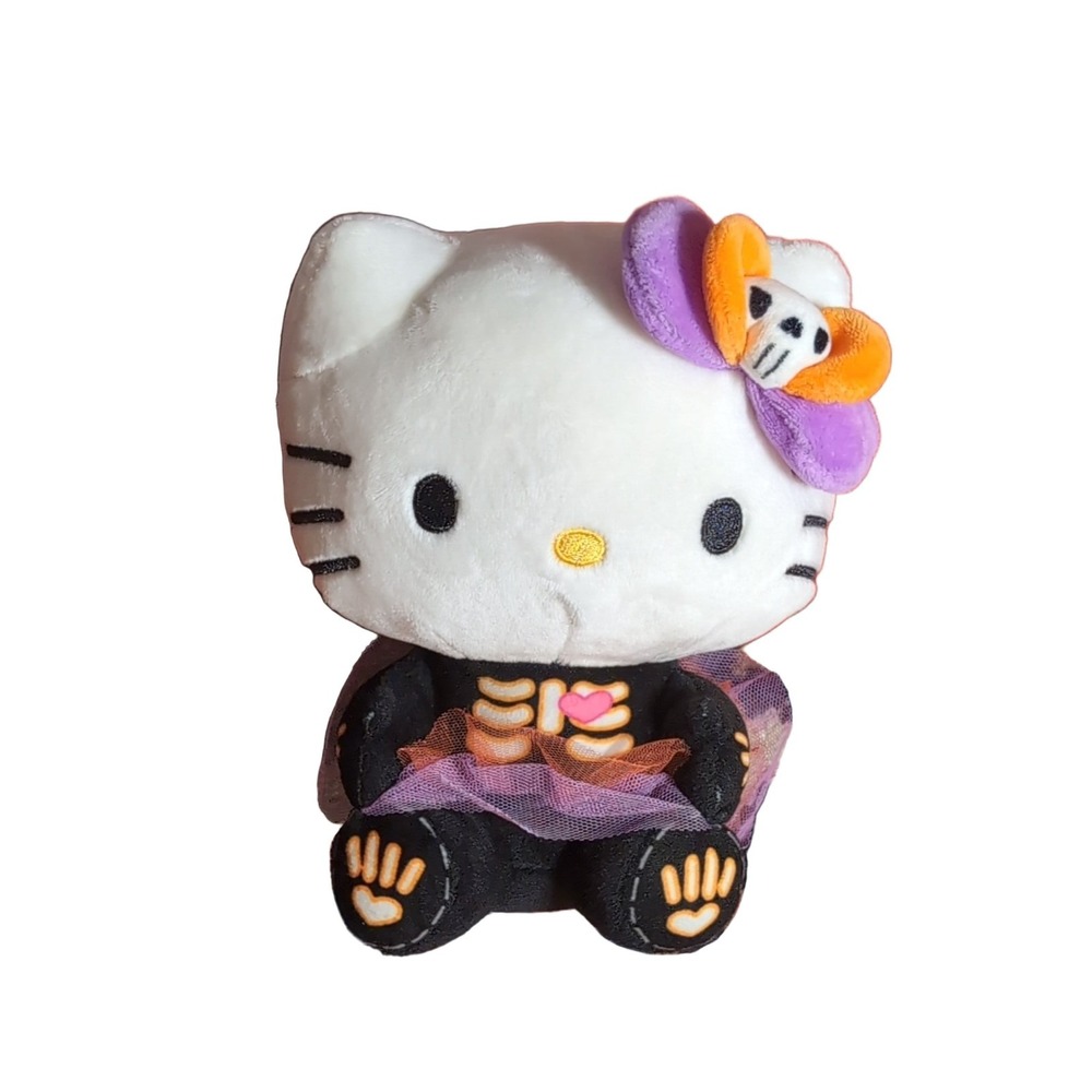Sanrio Hello Kitty Halloween Skeleton Plush Toy 8in 2024 Bandai